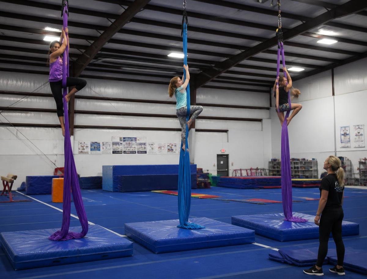 Aerial class at Interstellar Gymnastics in Santa Clara