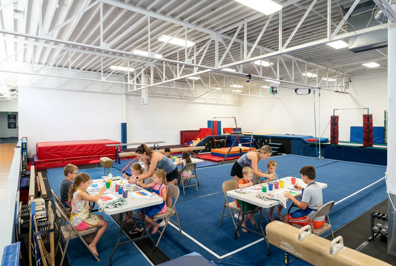 Arts & crafts at Interstellar Gymnastics summer camp