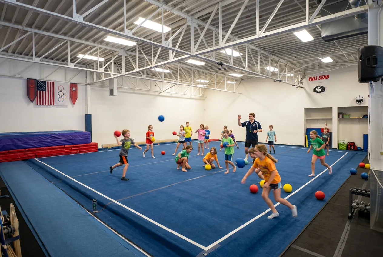 Games at Interstellar Gymnastics summer camp in Santa Clara, CA