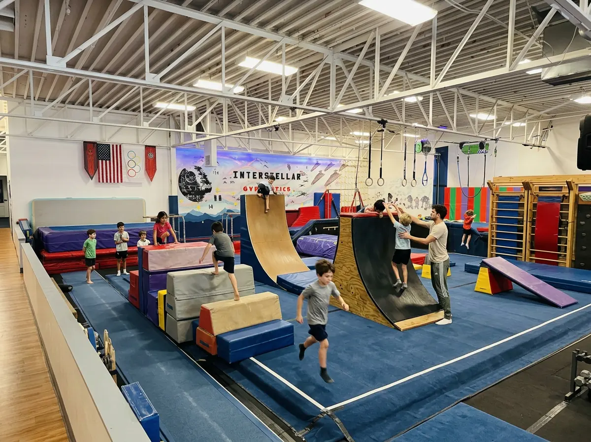 Ninja courses at Interstellar Gymnastics summer camp