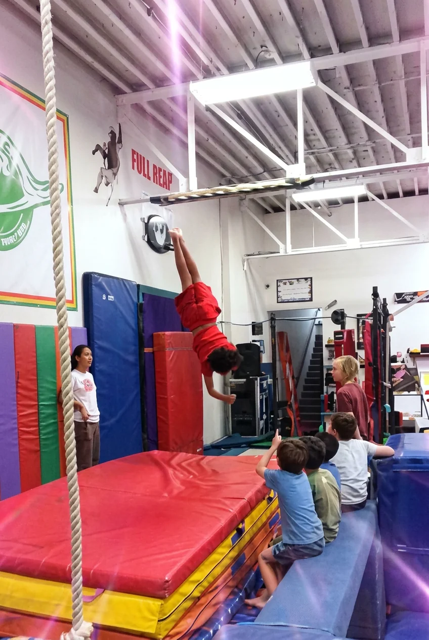Obstacle challenges at Interstellar Gymnastics summer camp